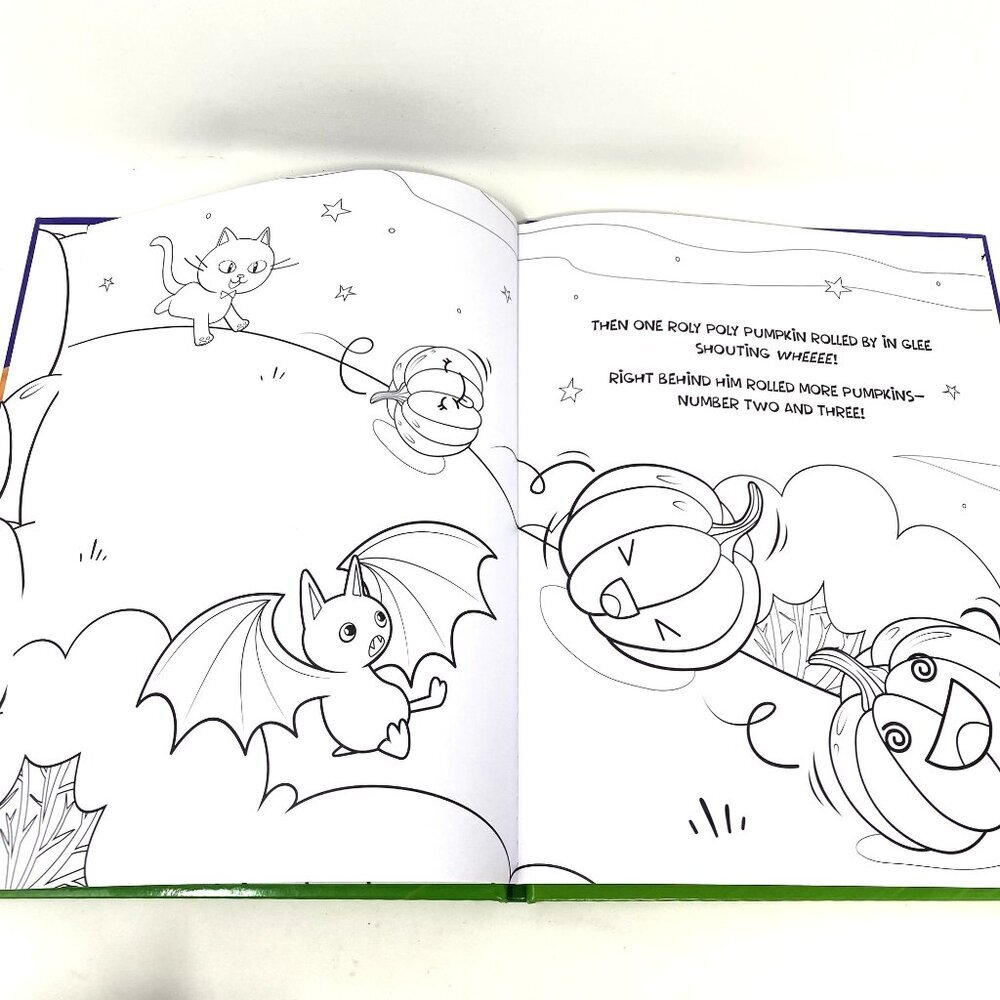 Bendon Seven Silly Pumpkins Color and Read Along Book Hardcover Storybook - Picture 7 of 7
